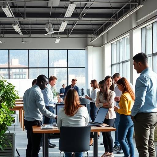 Footage from a corporate training video featuring employees engaged in a workshop session.