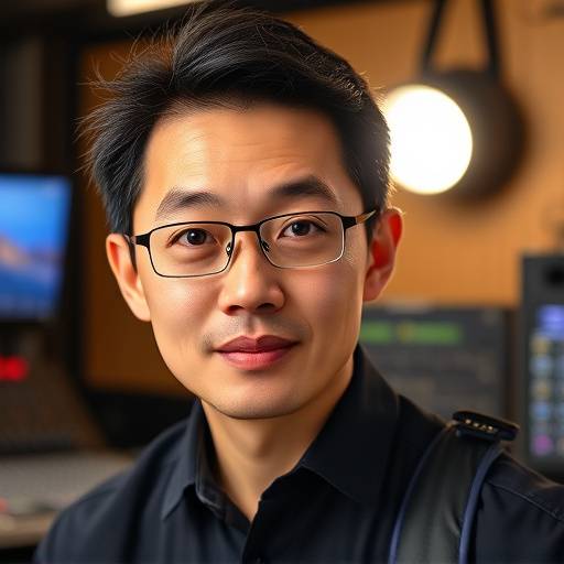 Professional headshot of Kenji Tanaka, the audio engineer, displaying his focused and technical expertise.